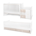 Bed MiniMAX NEW white+light oak Variant B /teen bed; baby bed&cupboard/ *The bed can be used by two children at the same time